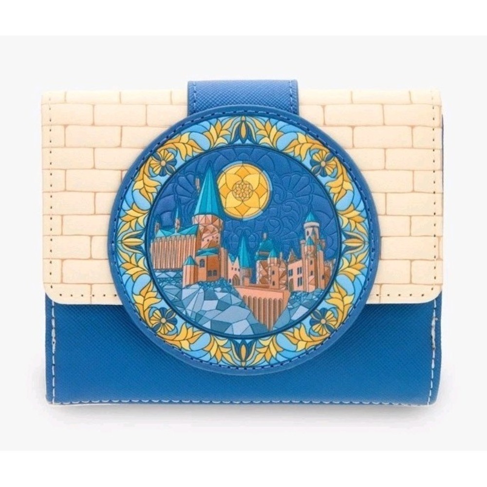 NEW Loungefly Harry Potter Hedwig Hogwarts Stained Glass WALLET